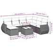 vidaXL 8 Piece Poly Rattan Sofa Set in Gray