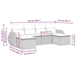 vidaXL 6 Piece Sofa Set in Black/White/Cream