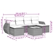 vidaXL 7 Piece Steel Sofa Set in Black