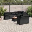 vidaXL 9 Piece Sofa Set in Black