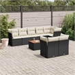 vidaXL 9 Piece Sofa Set in Black/White/Cream