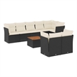 vidaXL 9 Piece Sofa Set in Black/White/Cream