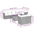 vidaXL 9 Piece Poly Rattan Sofa Set in Beige