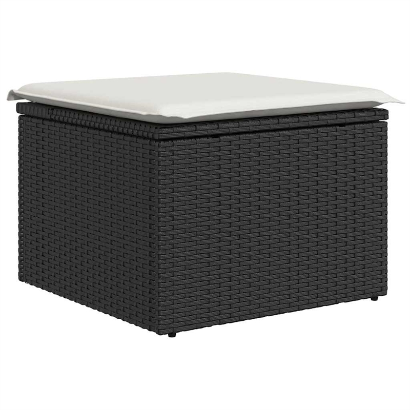 vidaXL 8 Piece Poly Rattan Sofa Set in Black