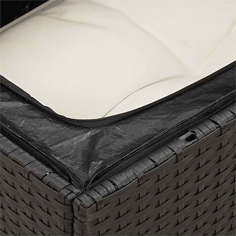 vidaXL 8 Piece Poly Rattan Sofa Set in Black