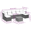 vidaXL 8 Piece Poly Rattan Large Sofa Set in Beige