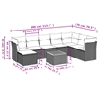 vidaXL 9 Piece Steel Patio Sofa Set in Black