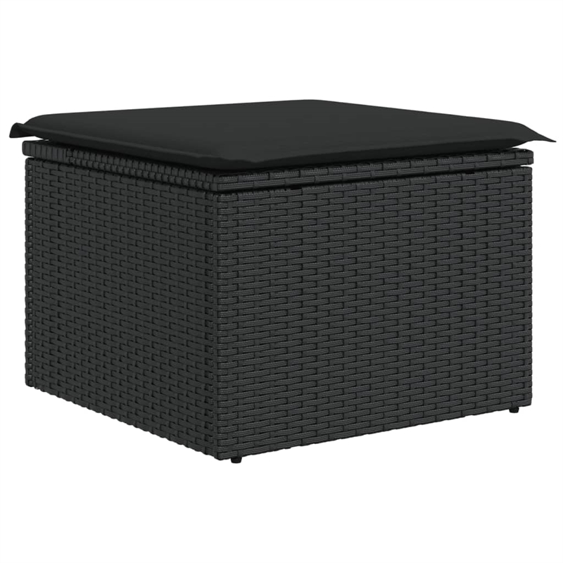 vidaXL 9 Piece Steel Patio Sofa Set in Black