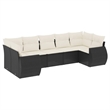 vidaXL 7 Piece Steel Sofa Set in Black
