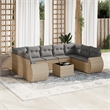 vidaXL Steel Small Sofa Set in Beige