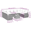 vidaXL Steel Small Sofa Set in Beige