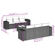 vidaXL 7 Piece Steel Sofa Set in Black