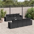 vidaXL 9 Piece Steel Sofa Set in Black