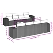 vidaXL 9 Piece Steel Sofa Set in Black