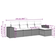 vidaXL 5 Piece Poly Rattan Sofa Set in Gray
