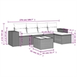 vidaXL 6 Piece Steel Sofa Set in Black