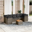 vidaXL 8 Piece Solid Acacia Wood Sofa Set in Gray