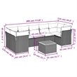 vidaXL 8 Piece Solid Acacia Wood Sofa Set in Gray