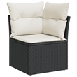 vidaXL 10 Piece Poly Rattan Sofa Set in Black