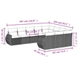 vidaXL 10 Piece Poly Rattan Sofa Set in Gray