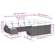 vidaXL 11 Piece Poly Rattan Sofa Set in Black