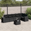 vidaXL 7 Piece Steel Sofa Set in Black