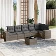 vidaXL 7 Piece Steel Small Sofa Set in Gray
