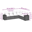 vidaXL 6 Piece Poly Rattan Sofa Set in Black