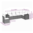 vidaXL Steel Sofa Set in Black/White/Cream
