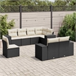 vidaXL 8 Piece Poly Rattan Sofa Set in Beige/Black