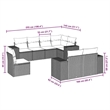 vidaXL 8 Piece Poly Rattan Sofa Set in Beige/Black