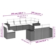 vidaXL 8 Piece Steel Sofa Set in Gray/Beige