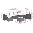 vidaXL 8 Piece Steel Sofa Set in Black