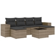vidaXL 7 Piece Steel Sofa Set in Gray