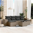 vidaXL 7 Piece Steel Sofa Set in Gray
