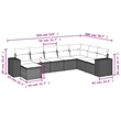 vidaXL 8 Piece Poly Rattan Sofa Set in Gray