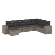 vidaXL 8 Piece Poly Rattan Sofa Set in Gray