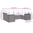 vidaXL 6 Piece Steel Sofa Set in Black