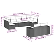 vidaXL 9 Piece Poly Rattan Sofa Set in Gray