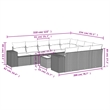 vidaXL 11 Piece Steel Sofa Set in Gray