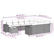 vidaXL 11 Piece Steel Sofa Set in Gray