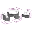 vidaXL 8 Piece Poly Rattan Sofa Set in Beige