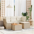 vidaXL 5 Piece Medium Sofa Set in Beige