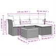 vidaXL 5 Piece Medium Sofa Set in Beige