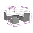vidaXL 6 Piece Solid Acacia Wood Sofa Set in Gray