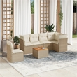 vidaXL 7 Piece Sofa Set in Beige