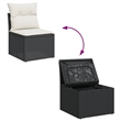 vidaXL 10 Piece Sofa Set in Black/Cream