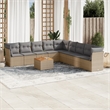 vidaXL 10 Piece Large Sofa Set in Beige