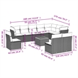 vidaXL 11 Piece Small Sofa Set in Gray/Beige