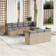 vidaXL 11 Piece Sofa Set in Gray/Beige